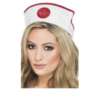 Cappello Da Infermiere Adulti Bianco Accessorio Per Gioco Di Ruolo Ospedaliero