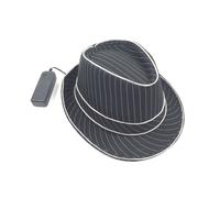Cappello da jazz a LED da 1,5 V, con fedora lampeggiante, per spettacoli di