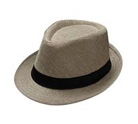 - Cappello da jazz per uomo e donna, solido cappello da sole britannico, ideale per viaggi, tempo libero, design classico con tesa larga, tessuto leggero per un'elevata protezione durante le attività
