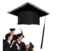 Cappello da laurea a liceo, berretto da adulto a LED, con sublimazione, acconciatura con pompon, accessori per travestimento, decorazione per feste e eventi scolastici