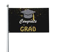 Cappello da laurea Congratulazioni Congratulazioni Laurea Bandiera 3x5 Ft Banner Poster Sfondo decorativo Decorazione da parete Poliestere Applicare a Giardino Cortile Casa Dindoor Esterno