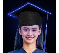 Cappello da laurea per bambini | Cappello studente luminoso | Accessorio per per costume universitario, decorazione per feste a tema liceo, studi superiori, evento scolastico