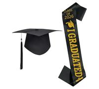 Cappello da laurea, traspirante, classico 2026, per feste di laurea, fasce e cappello, per uomini, donne, giovani, adolescenti, università, studenti, , scuola, prato