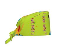 Cappello da lavoro/cappello da chef con stampa di cane che fa sport, per uomo e donna, per chirurgia e infermieristica, nero.