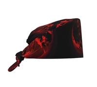 Cappello da lavoro/cappello da chef con stampe rare di luna di sangue per uomo e donna, per chirurgia e infermieristica, nero