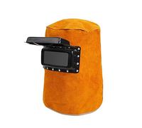 Cappello da lavoro con cappuccio for saldatura da saldatura resistente al calore for il casco di saldatura in pelle for lucidare il cappuccio in pelle in pelle di mucca Resistente al calore e alla fia