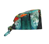 Cappello da lavoro con gatto dipinto ad olio, assorbe il sudore e traspirante, adatto per cantieri, giardinaggio, lavori all'aperto, nero