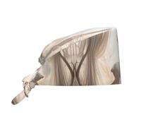 Cappello da lavoro con motivo cervo bianco nella giungla, tessuto super assorbente e ad asciugatura rapida + design regolabile