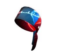 Cappello da lavoro da donna con bottone e fascia antisudore riutilizzabile cappelli 3D stampati copricapo cappello da lavoro regolabile cravatta posteriore cappello per adulti battiti cardiogramma ECG