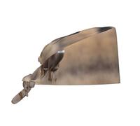 Cappello da lavoro per pulizie con stampa di cervo dalla coda bianca, cappello da chef per uomo e donna, regolabile e traspirante.
