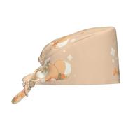 Cappello da lavoro per pulizie con stampa di un bellissimo cucciolo, cappello da chef per uomo e donna, regolabile, traspirante, nero