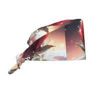 Cappello da lavoro per pulizie con stampa "Lonely Rose on The Planet", cappello da chef per uomo e donna, regolabile e traspirante.
