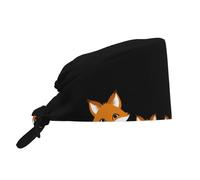 Cappello da lavoro per pulizie con stampa "Tre piccoli amici", cappello da chef per uomo e donna, regolabile, traspirante, nero.
