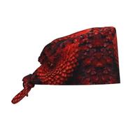 Cappello da lavoro per pulizie, San Valentino, con stampa di cuori rossi e fiori, cappello da chef per uomo e donna, regolabile e traspirante.