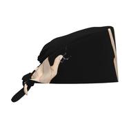 Cappello da lavoro traspirante con motivo a crepe tra le dita, regolabile e comodo, per uomo e donna, colore nero.