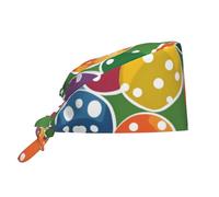 Cappello da lavoro traspirante con motivo a palline da pickleball, regolabile e comodo, per uomo e donna, colore nero.