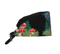 Cappello da lavoro traspirante con motivo "Il cattivo che raccoglie funghi", regolabile e comodo, per uomo e donna, colore nero.