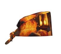 Cappello da lavoro traspirante per cuocere il pane al buio, regolabile e comodo, per uomo e donna, colore nero.