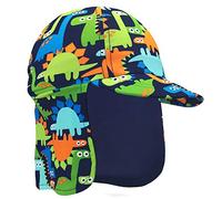 Cappello da legionario per Bambini, UPF 50+ Cappello di Protezione Solare con Patta e Cappello a Forma di Dinosauro per Bambini