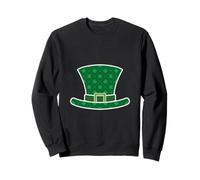 Cappello da Leprechaun Verde con Motivo Lucky Shamrock Felpa