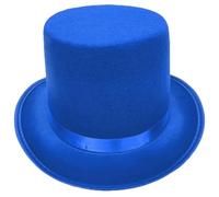 Cappello da mago, classico cappello a cilindro for spettacoli teatrali, eventi formali, accessori for costumi, spettacoli teatrali, copricapo, abbigliamento for feste natalizie, design elegante(Blue_L