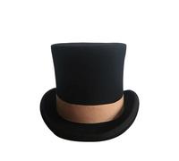 Cappello da mago, classico cappello a cilindro for spettacoli teatrali, eventi formali, accessori for costumi, spettacoli teatrali, copricapo, abbigliamento for feste natalizie, design elegante(Red_L