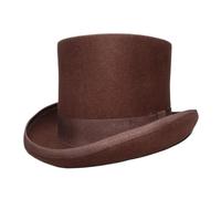 Cappello da mago, classico cappello a cilindro for spettacoli teatrali, eventi formali, accessori for costumi, spettacoli teatrali, copricapo, abbigliamento for feste natalizie, design elegante(Brown_