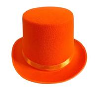Cappello da mago, classico cappello a cilindro for spettacoli teatrali, eventi formali, accessori for costumi, spettacoli teatrali, copricapo, abbigliamento for feste natalizie, design elegante(Orange