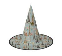 Cappello da mago con stampa di Parigi Torre Eiffel per carnevale, cosplay | Accessorio versatile per feste e feste a tema