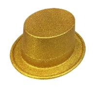 Cappello da mago per feste in costume da cowboy Fedora Cosplay Natale scintillante copertura per la testa per adulti