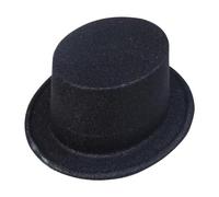 Cappello da mago per feste in costume da cowboy Fedora Cosplay Natale scintillante copertura per la testa per adulti
