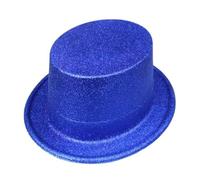Cappello da mago per feste in costume da cowboy Fedora Cosplay Natale scintillante copertura per la testa per adulti