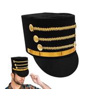Cappello da marcia, per cosplay, da soldato, cappello per costume da soldatino, copricapo a tema per feste creative per feste di scena per sfilate e intrattenimento per adulti