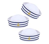 Cappello da Marinaio Blu con Cappelli da Vela Bianchi Cappello Capitano
