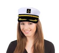 Cappello da marinaio - Cappello da capitano regolabile, marini per adulti, cappello per feste a tema marino, cappello da capitano universale per eventi, marini alla moda per
