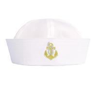 Cappello da marinaio cosplay con ancore ricamate Decors Capitano Navy Cappello marino per donna uomo divertente accessori cosplay carino cappelli da marinaio cappelli sfusi per bambino sposa addio al