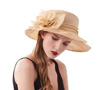 Cappello da matrimonio da donna, cerimonia chic ed elegante, in organza, cappello da donna, sole estivo, anti UV, Bob, a tesa larga, capeline, estate, leggero, berretti, berretti e cappelli, Derby per