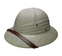 Cappello da minatore, Casco da midollo, Cappello di paglia da uomo resistente al sole con tesa larga, Sole traspirante con sottogola regolabile, Minatore da esterno per costume da esploratore della g