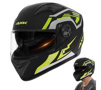 Cappello da Moto con Doppia Visiera - Casco da Moto Integrale, Casco da Moto | Doppio specchietto Protezione per Bici da Strada Copricapo da Corsa, Cuscino Ammortizzante Integrale Doppia Visiera