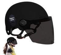 Cappello da moto leggero, mezzo copricapo da moto, Berretto a mezza testa portatile per motocicli, Copricapo a faccia aperta, cappelli da ciclismo a mezza faccia con protezione solare vintage per uomi