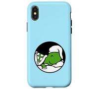 Cappello da notte a forma di tartaruga, letto stanco, felice, buono, sognare, notte divertente Custodia per iPhone X/XS
