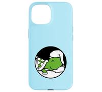Cappello da notte a forma di tartaruga, letto stanco, felice, buono, sognare, notte divertente Custodia per iPhone 15