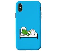 Cappello da notte a forma di tartaruga, letto stanco, felice, buono, sognare, notte divertente Custodia per iPhone X/XS