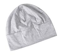 Cappello da notte unisex per adulti, in cotone, con toppa per dormire, colore: grigio