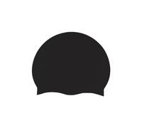 Cappello da nuoto in tessuto super elasticizzato, Cuffia da nuoto in silicone for adulti multicolore 20x24cm(Black)