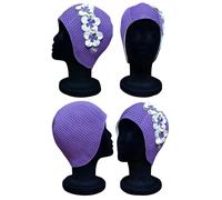 CAPPELLO Da Nuoto Retro Classico Femminile A Fiori CHEX Lucca Waffle Bubble