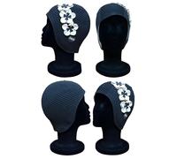 CAPPELLO Da Nuoto Retro Classico Femminile A Fiori CHEX Lucca Waffle Bubble
