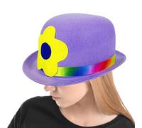 Cappello Da Pagliaccio - Cappello Da Clown Con Cima Piatta Per Costume - Colorati e Respirabili per Costumi, Feste, Cosplay e Raduni