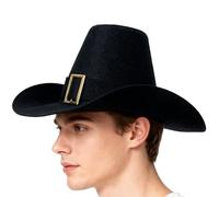 Cappello Da Pellegrino Per Bambini,Cappelli Regolabili per il Giorno del Ringraziamento,Cilindro Nero Originale per Costumi | Ideale per Cosplay Recite Scolastiche Servizi Fotografici Feste Eventi Fam