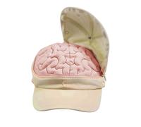 Cappello da pensiero, cappello interattivo per costume da cervello, 54 cm, regolabile, con design aperto e chiuso, accessorio per foto per feste, festival leggero con stile realistico, regalo per